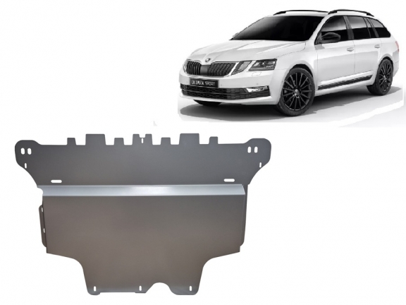 Aluminium Unterfahrschutz für Motor und Getriebe für Skoda Octavia 3 
