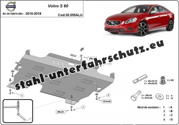 Aluminium Unterfahrschutz für Motor und Getriebe für den Volvo S60