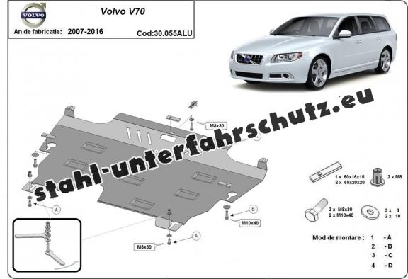 Aluminium Unterfahrschutz für Motor und Getriebe für den Volvo V70