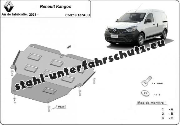 Aluminium Unterfahrschutz für Motor der Marke Renault Kangoo