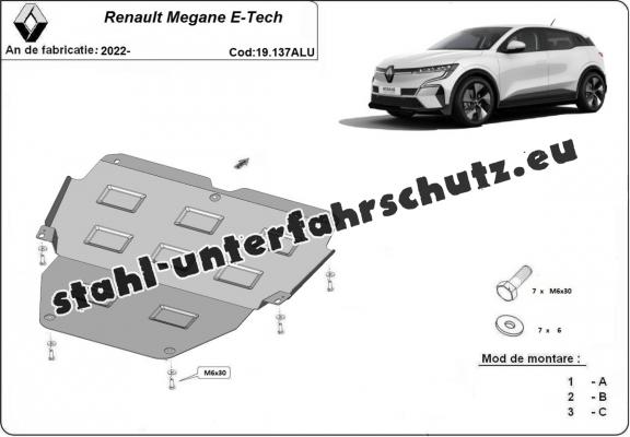 Aluminium Unterfahrschutz für Motor der Marke Renault Megane E-Tech