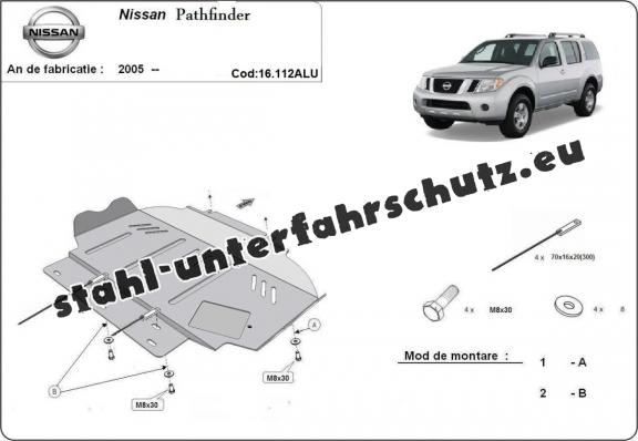 Aluminium Unterfahrschutz für Motor der Marke Nissan Pathfinder
