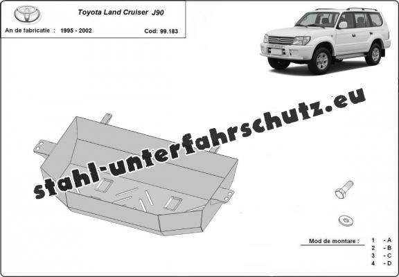 Stahlschutz für Treibstofftank der Marke Toyota Land Cruiser J90  