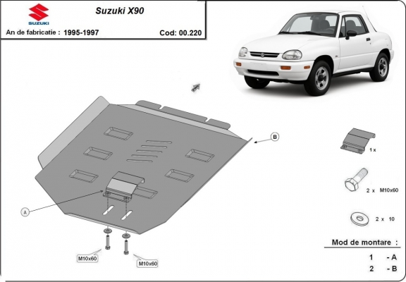 Stahl Getriebe Schutz für  Suzuki X90