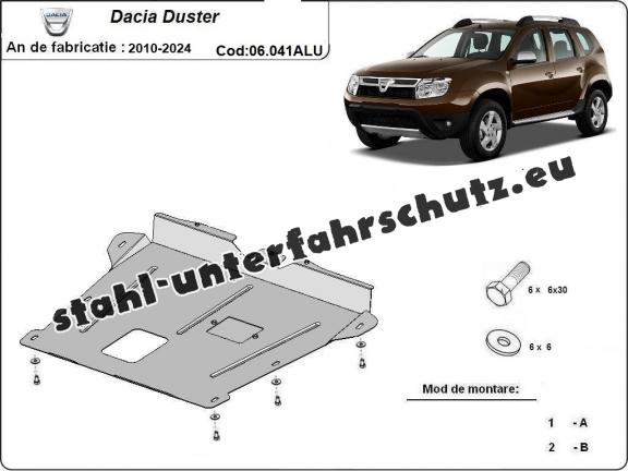 Aluminium Unterfahrschutz für Motor der Marke Dacia Duster