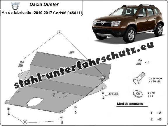 Aluminium Unterfahrschutz für Motor der Marke Dacia Duster