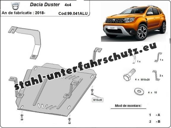 Aluminium schutz für Treibstofftank der Marke  Dacia Duster Aluminium schutz für Treibstofftank der Marke  Dacia Duster