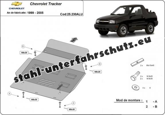 Aluminium Unterfahrschutz für Motor der Marke Chevrolet Tracker Aluminium Unterfahrschutz für Motor der Marke Chevrolet Tracker