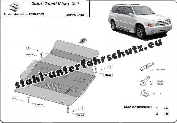 Aluminium Unterfahrschutz für Motor der Marke Suzuki Grand Vitara XL7 Aluminium Unterfahrschutz für Motor der Marke Suzuki Grand Vitara XL7