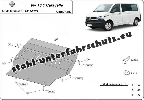 Unterfahrschutz für Motor der Marke Volkswagen Transporter T6.1 Caravelle