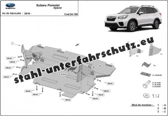 Stahl Differentialschutz für  Subaru Forester