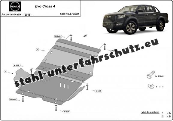 Aluminium Unterfahrschutz Evo Cross 4 