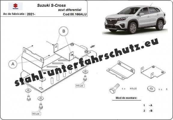 Aluminium Differentialschutz für Suzuki SX 4-S Cross