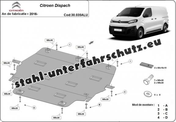 Aluminium  Unterfahrschutz Citroen Dispach 