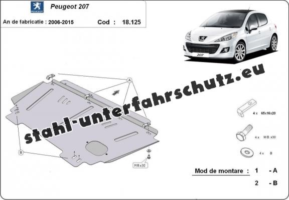 Unterfahrschutz für Motor der Marke Peugeot 207