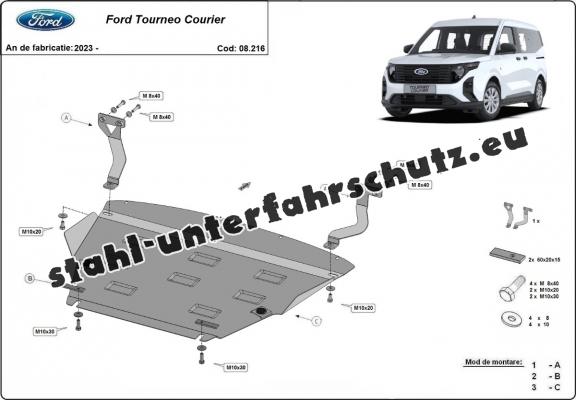 Unterfahrschutz für Motor der Marke Ford Tourneo Courier