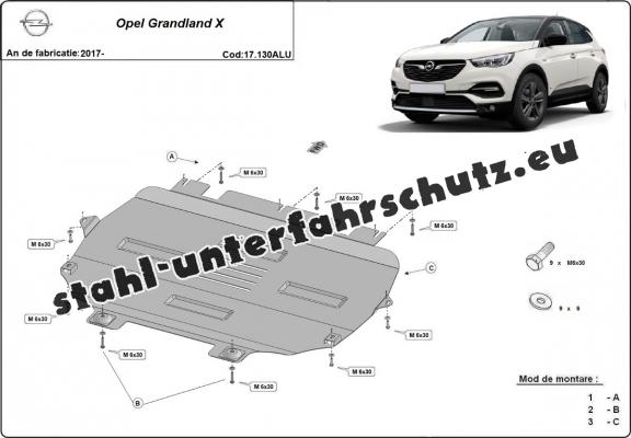 Aluminium  Unterfahrschutz Opel Grandland X