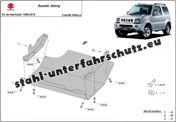 Unterfahrschutz für Motor der Marke Suzuki Jimny - Aluminium