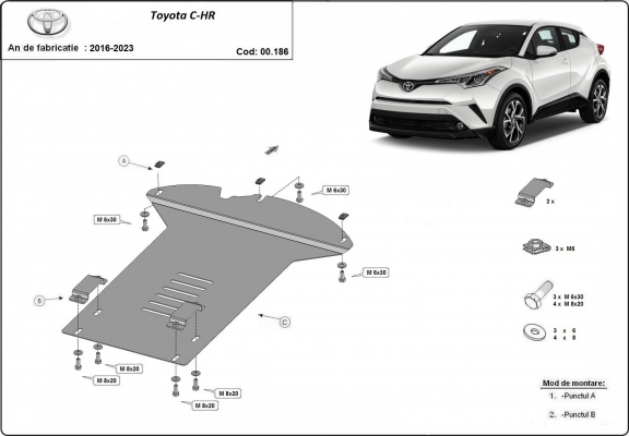 Unterfahrschutz für Katalysator/cat lock der Marke Toyota C-HR