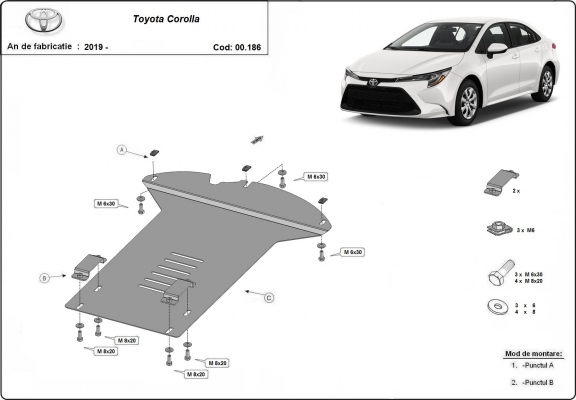 Unterfahrschutz für Katalysator/cat lock der Marke Toyota Corolla