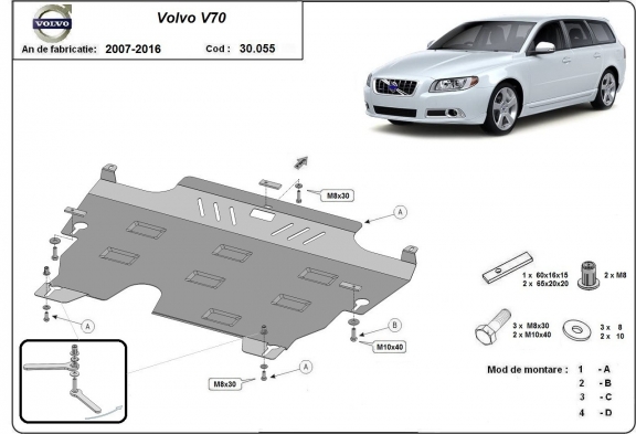 Unterfahrschutz für Motor der Marke Volvo V70