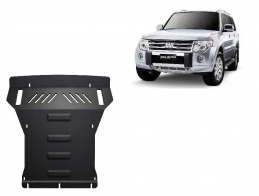 Unterfahrschutz für Motor und  kühler aus Stahl für  Mitsubishi Pajero 4 (V80, V90)