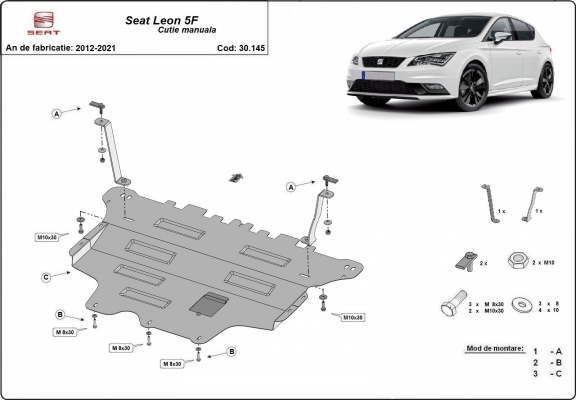 Unterfahrschutz für Motor der Marke Seat Leon Mk3