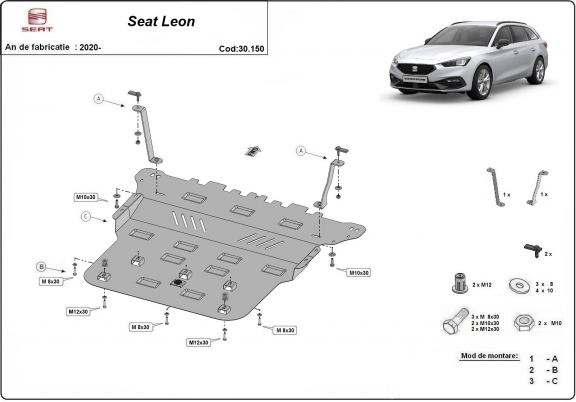 Unterfahrschutz für Motor der Marke Seat Leon Mk4