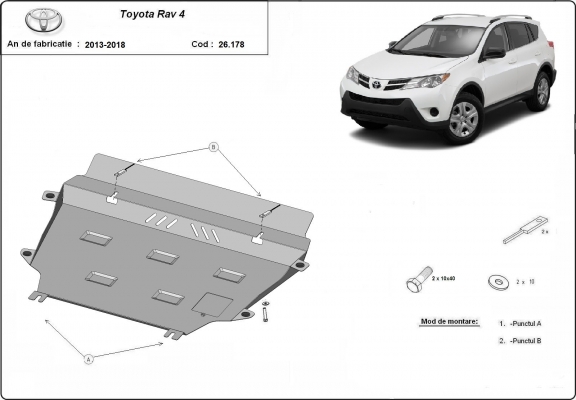Unterfahrschutz für Motor der Marke Toyota RAV 4