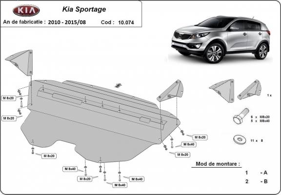 Unterfahrschutz für Motor der Marke Kia Sportage