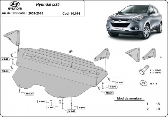 Unterfahrschutz für Motor der Marke Hyundai IX35