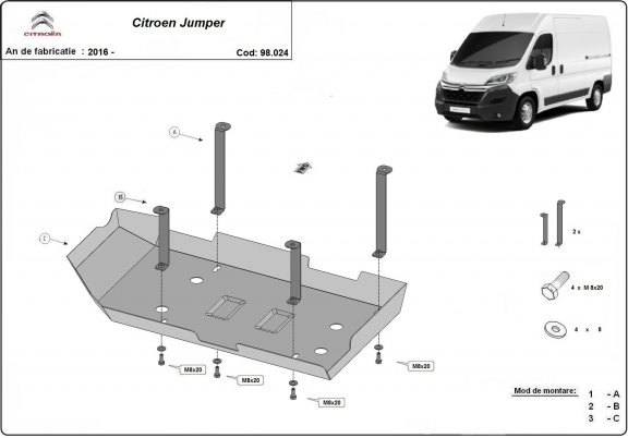 Stahlschutz für AdBluetank der Marke Citroen Jumper
