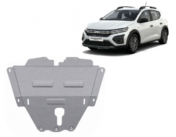 Aluminium Unterfahrschutz für Motor und Getriebe für den Dacia Sandero Stepway