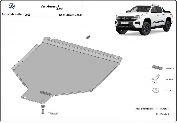 Aluminium Getriebe Schutz für  Volkswagen Amarok