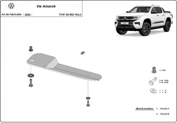 Aluminium schutz für Kraftstofffilter für der Marke Volkswagen Amarok