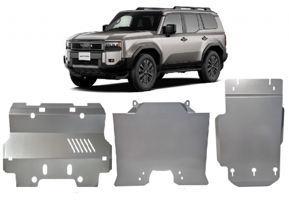 Unterfahrschutz für Motor der Marke Toyota Land Cruiser - Aktionspaket Aluminium