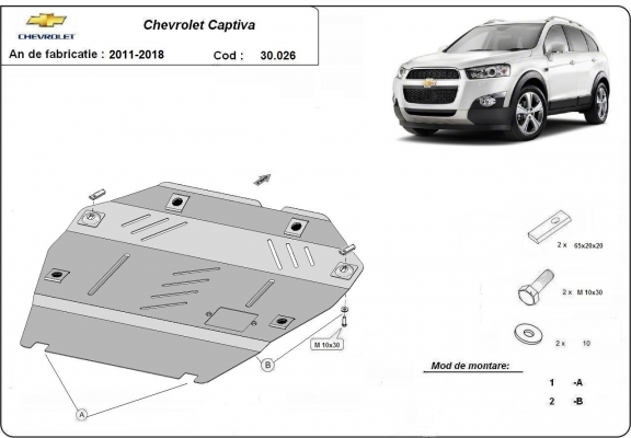 Unterfahrschutz für Motor der Marke Chevrolet Captiva