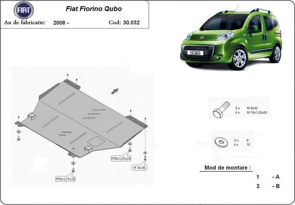 Unterfahrschutz für Motor der Marke Fiat Fiorino