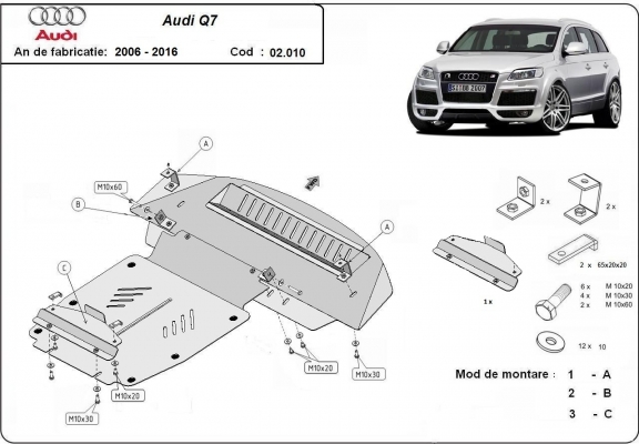 Unterfahrschutz für Motor der Marke Audi Q7