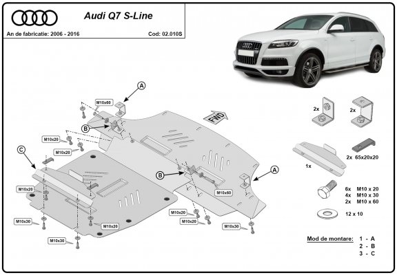 Unterfahrschutz für Motor der Marke  Audi Q7 S-Line