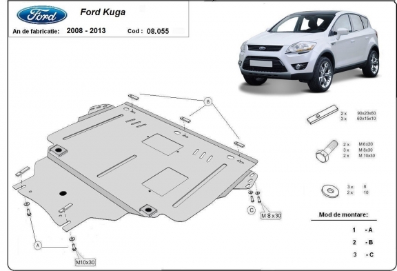 Unterfahrschutz für Motor der Marke Ford Kuga