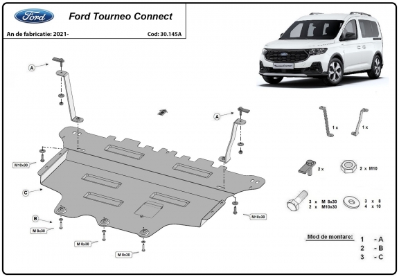 Unterfahrschutz für Motor der Marke Ford Tourneo Connect 