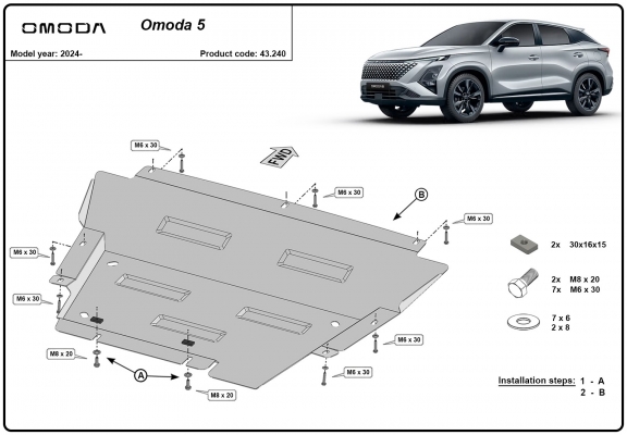 Unterfahrschutz für Motor der Omoda 5