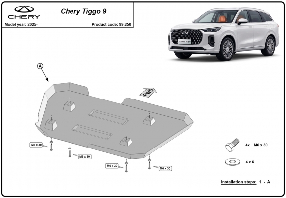 Stahlschutz für Treibstofftank der Marke  Chery Tiggo 9