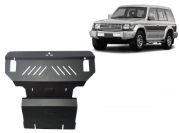 Unterfahrschutz für Motor und  kühler aus Stahl für  Mitsubishi Pajero 2 