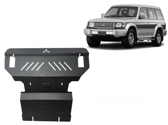 Unterfahrschutz für Motor und  kühler aus Stahl für  Mitsubishi Pajero 2 