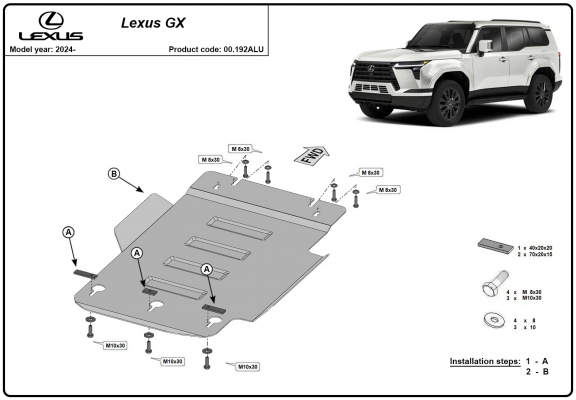 Aluminium Getriebe Schutz für Lexus GX