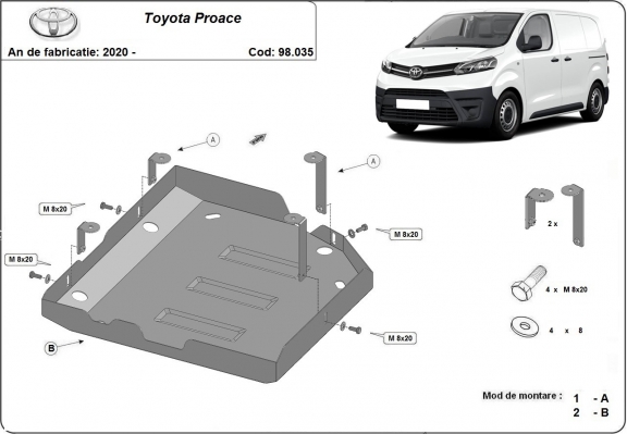 Stahlschutz für AdBluetank der Marke Toyota Proace