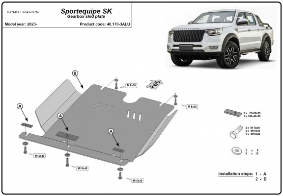Aluminium Getriebe Schutz für Sportequipe SK