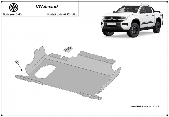 Aluminium Unterfahrschutz für Motor der Marke Volkswagen Amarok
